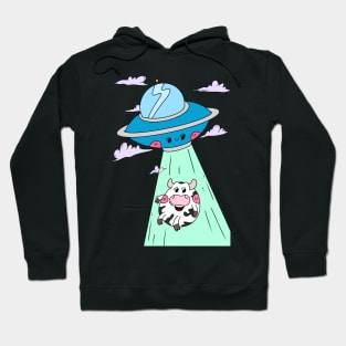 Funny Alien, Cute spaceship, kawaii Alien Hoodie